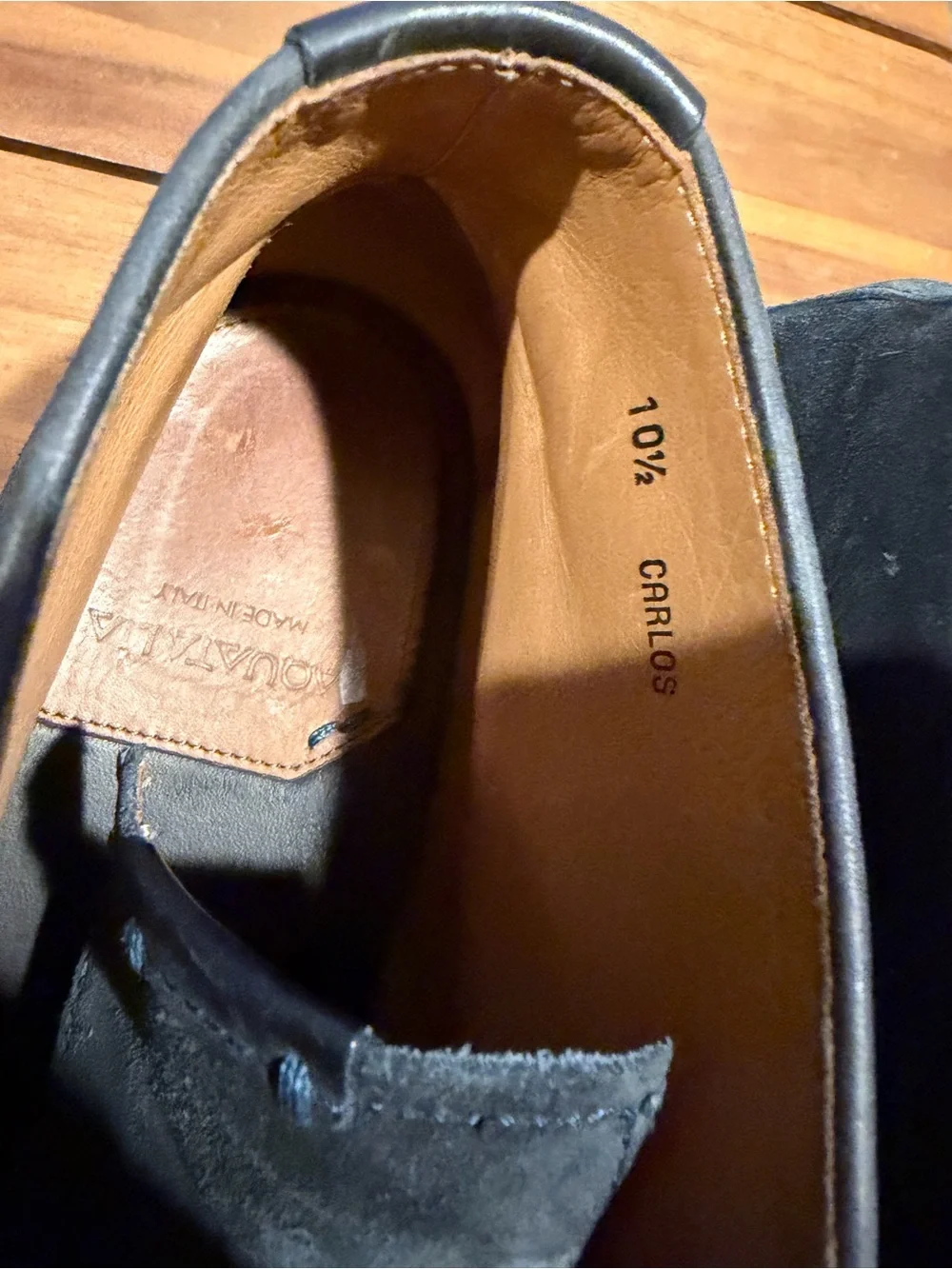 Aquatalia Navy Suede Chukka Boots